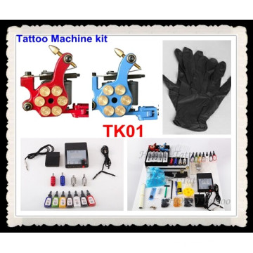 Kits de tatouage 2 nouvelle mitrailleuse puissance aiguilles 7 encre